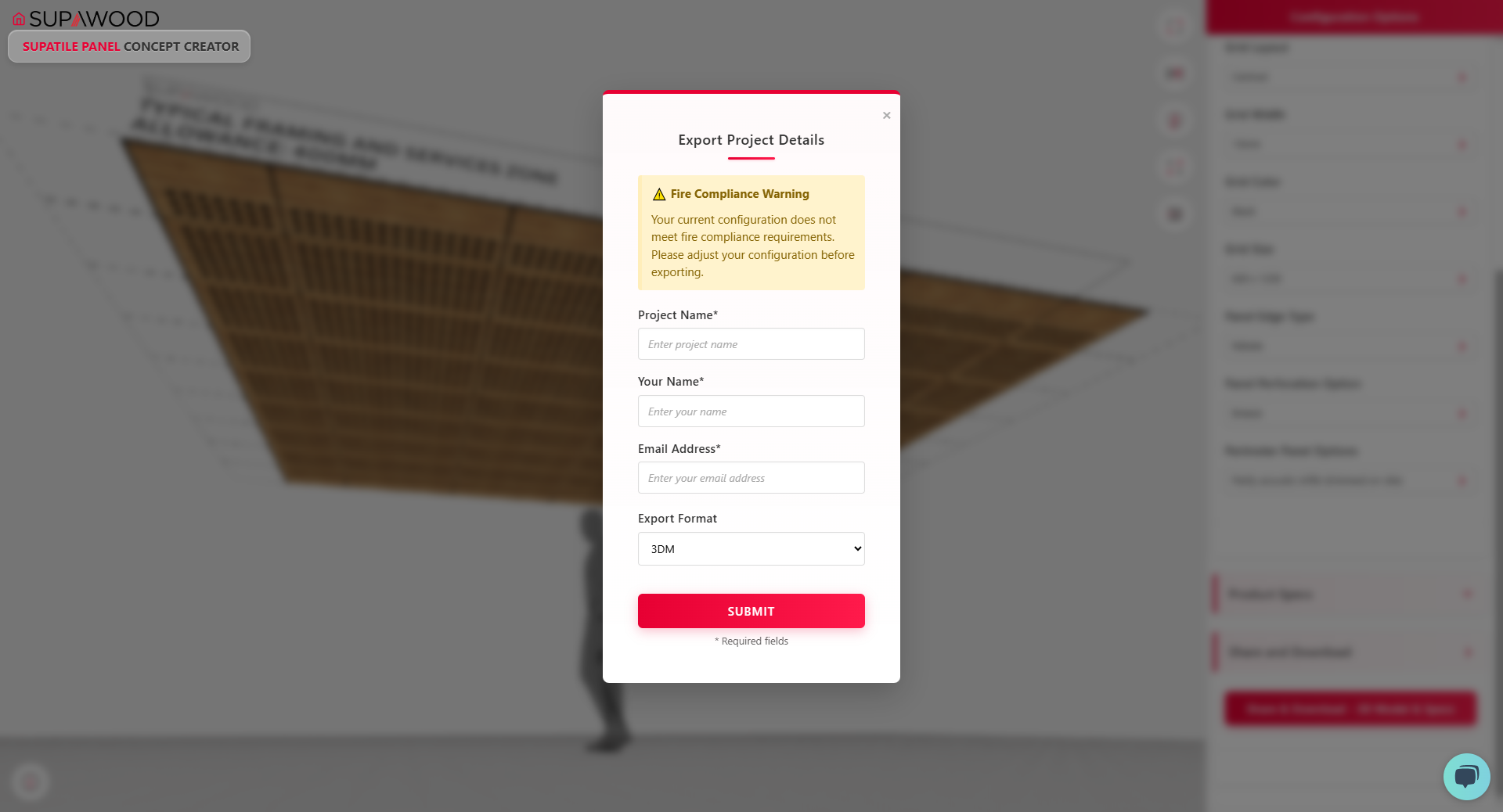 3D model export with specifications